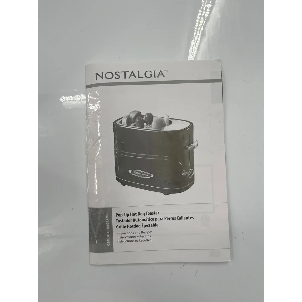 Nostalgia Retro Series Pop-Up Hot Dog Toaster Red HDT600RETRORED 2 Slot
